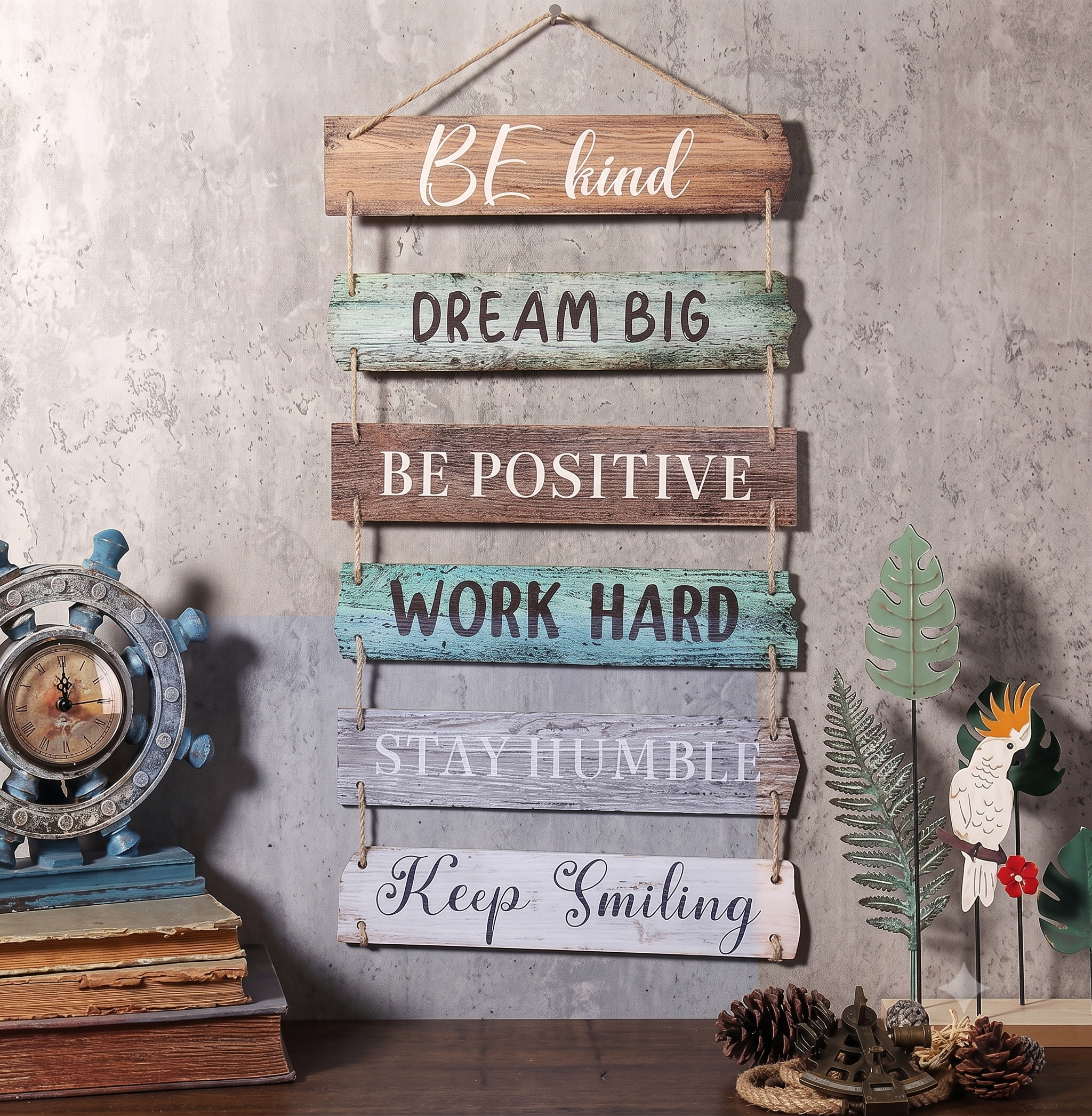 Birch & Co. Retro Wall Decor – 6 Piece Set